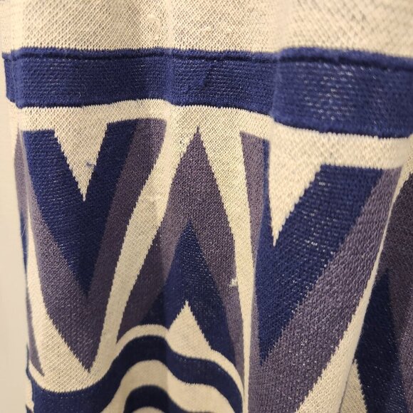 BCBGMaxAzria Sweater Dress Slate Combo Malina Zigzag Western Tribal - Size XS - Picture 5 of 8